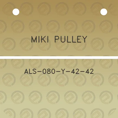 miki-pulley-als-080-y-42-42