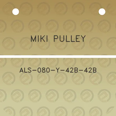 miki-pulley-als-080-y-42b-42b