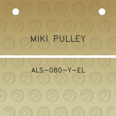 miki-pulley-als-080-y-el