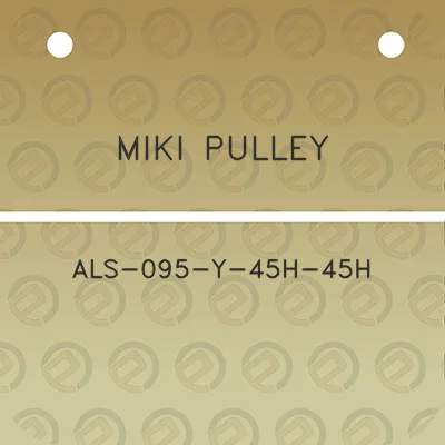 miki-pulley-als-095-y-45h-45h