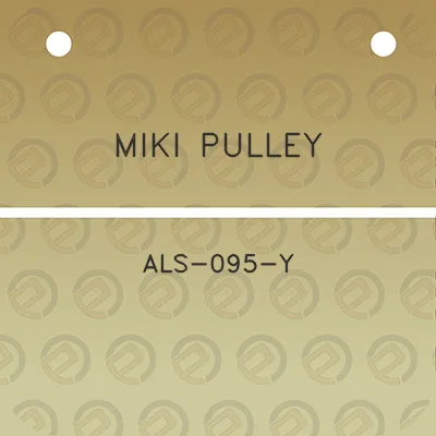 miki-pulley-als-095-y