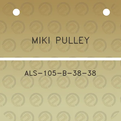 miki-pulley-als-105-b-38-38