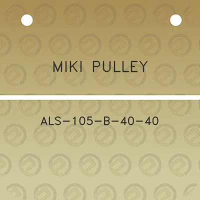 miki-pulley-als-105-b-40-40