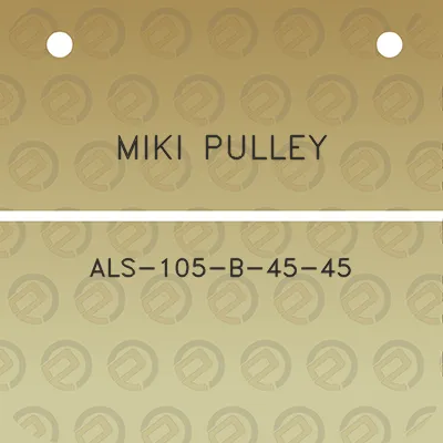 miki-pulley-als-105-b-45-45