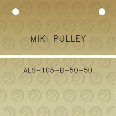 miki-pulley-als-105-b-50-50