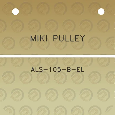 miki-pulley-als-105-b-el