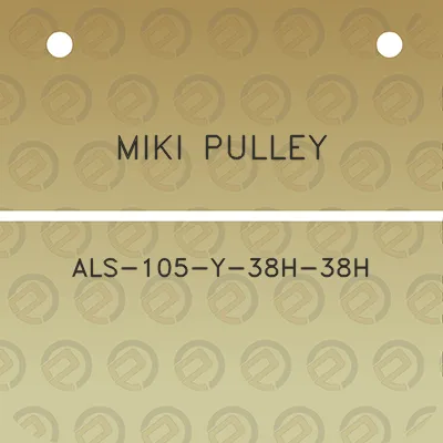 miki-pulley-als-105-y-38h-38h