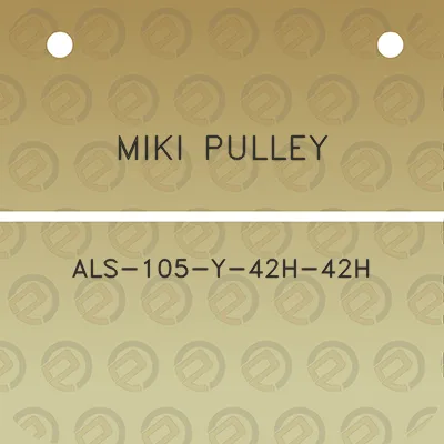 miki-pulley-als-105-y-42h-42h