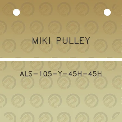 miki-pulley-als-105-y-45h-45h