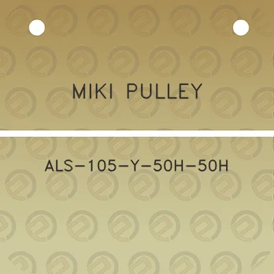 miki-pulley-als-105-y-50h-50h