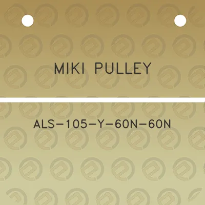 miki-pulley-als-105-y-60n-60n