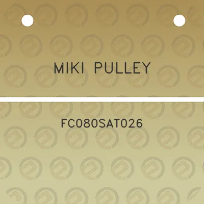 miki-pulley-fc080sat026