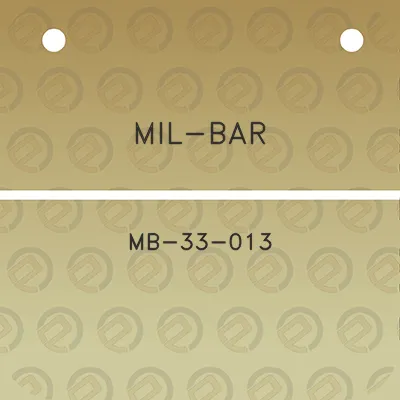 mil-bar-mb-33-013