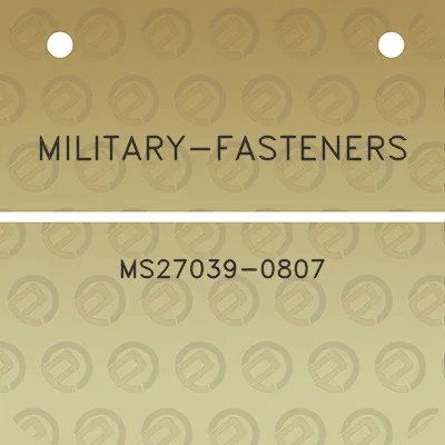 military-fasteners-ms27039-0807