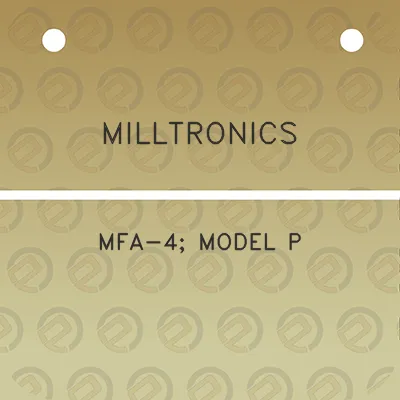 milltronics-mfa-4-model-p