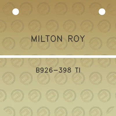 milton-roy-b926-398-ti