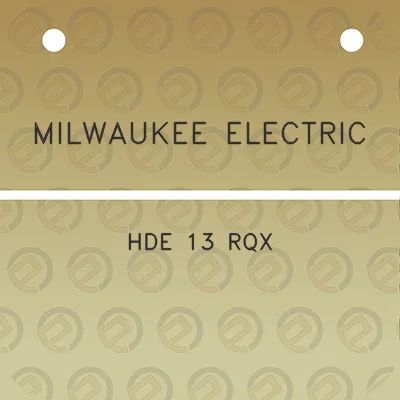 milwaukee-electric-hde-13-rqx