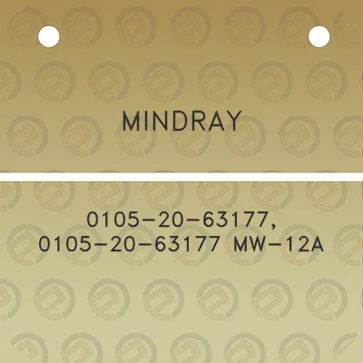 mindray-0105-20-63177-0105-20-63177-mw-12a