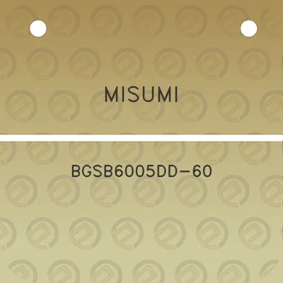 misumi-bgsb6005dd-60