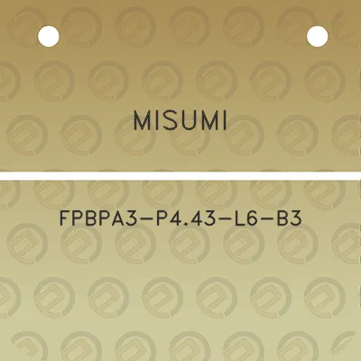 misumi-fpbpa3-p443-l6-b3