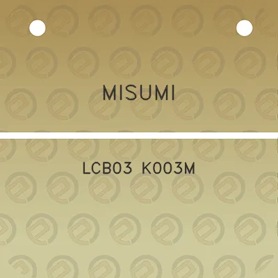 misumi-lcb03-k003m