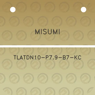 misumi-tlatdn10-p79-b7-kc