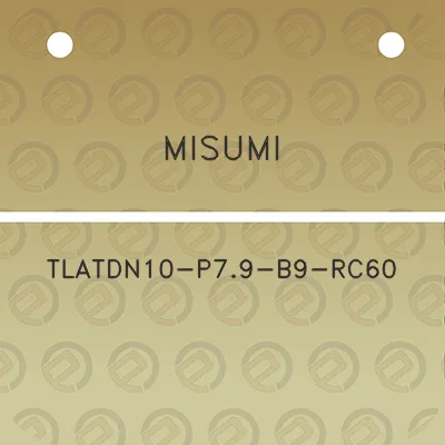 misumi-tlatdn10-p79-b9-rc60