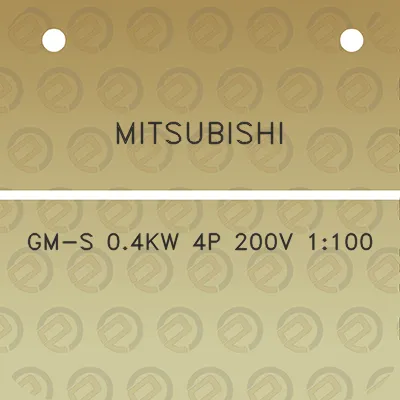 mitsubishi-gm-s-04kw-4p-200v-1100