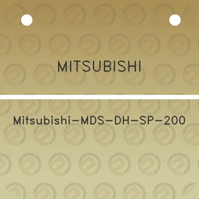 mitsubishi-mitsubishi-mds-dh-sp-200