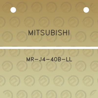 mitsubishi-mr-j4-40b-ll