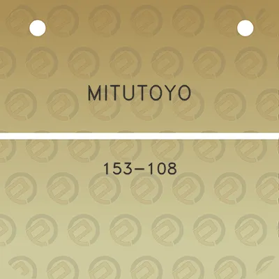 mitutoyo-153-108