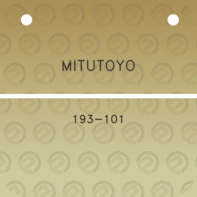 mitutoyo-193-101