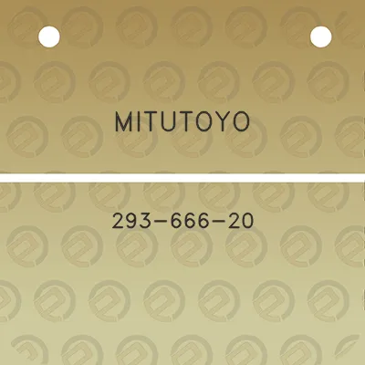 mitutoyo-293-666-20