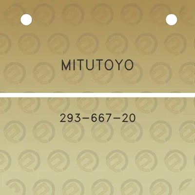 mitutoyo-293-667-20