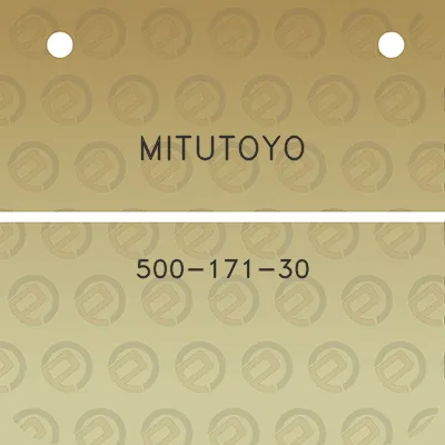 mitutoyo-500-171-30