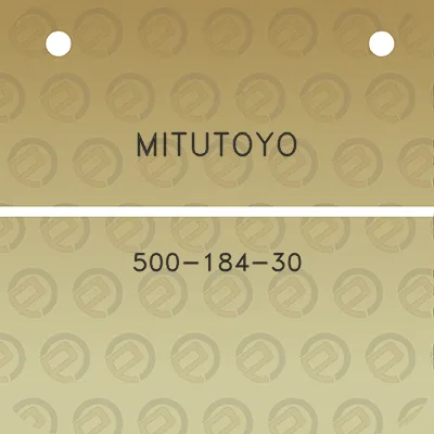 mitutoyo-500-184-30