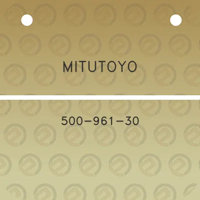 mitutoyo-500-961-30