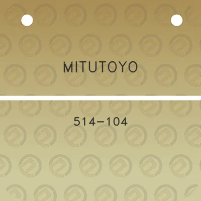 mitutoyo-514-104