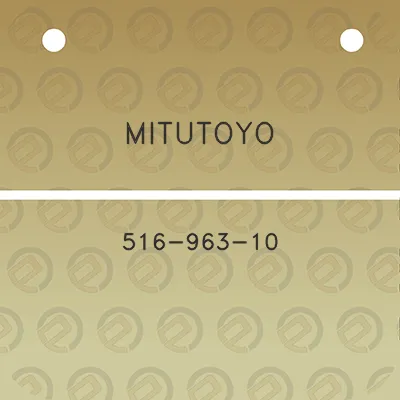 mitutoyo-516-963-10