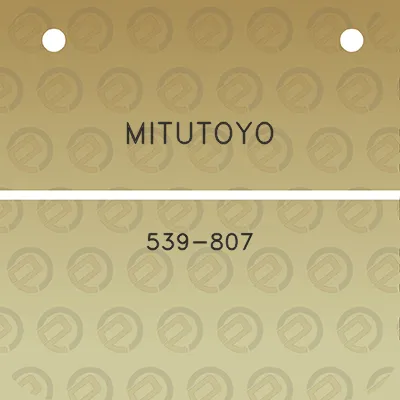 mitutoyo-539-807