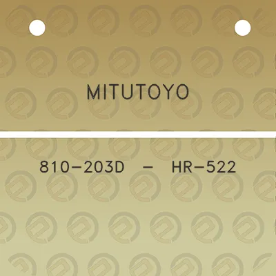 mitutoyo-810-203d-hr-522