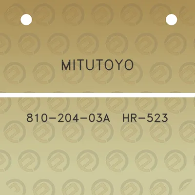 mitutoyo-810-204-03a-hr-523