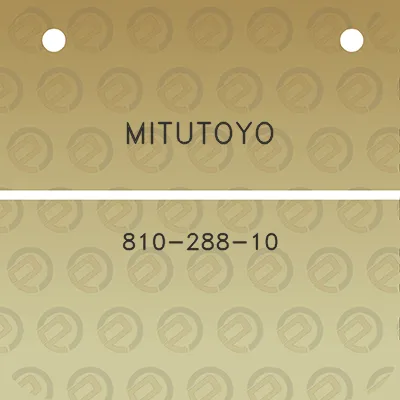 mitutoyo-810-288-10