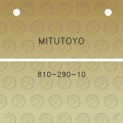 mitutoyo-810-290-10