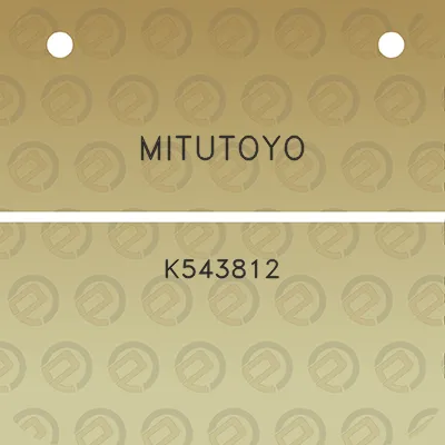 mitutoyo-k543812