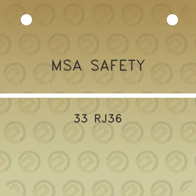 msa-safety-33-rj36