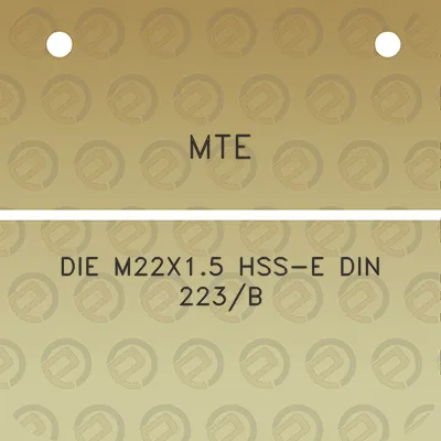 mte-die-m22x15-hss-e-din-223b