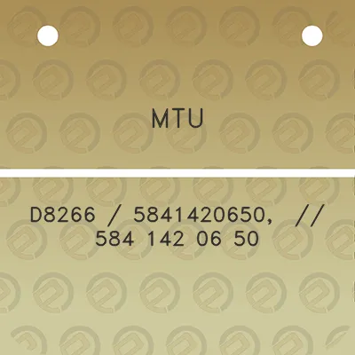 mtu-d8266-5841420650-584-142-06-50