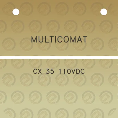 multicomat-cx-35-110vdc