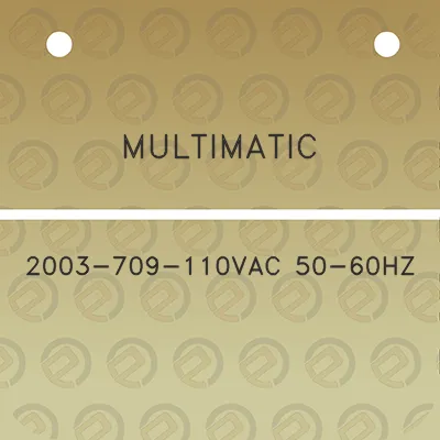 multimatic-2003-709-110vac-50-60hz